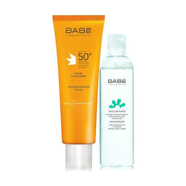 Babe Sun Oil-Free Sun Screen Spf50 αντηλιακό προσώπου + δώροmicellar Water 50ml