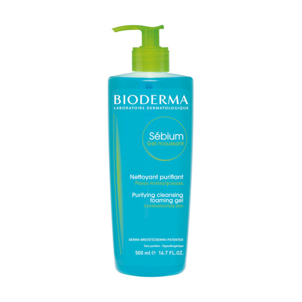 Bioderma Sebium Gelmoussant 500ml τζελ καθαρισμού για λιπαρό με τάσης ακμής δέρμα