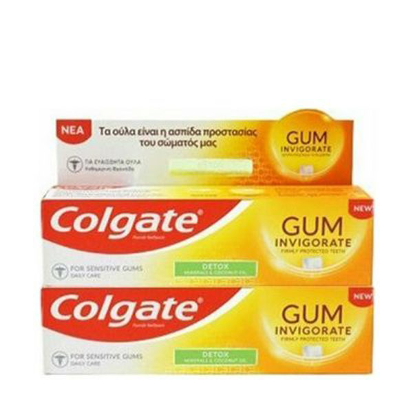 Colgate Gum Invigorate New 1 + 1 δώρο φθοριούχος οδοντόκρεμα