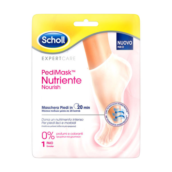 Dr Scholl Pedimask 0% ενυδατική μάσκα ποδιών χωρίς άρωμα 1 ζευγάρι