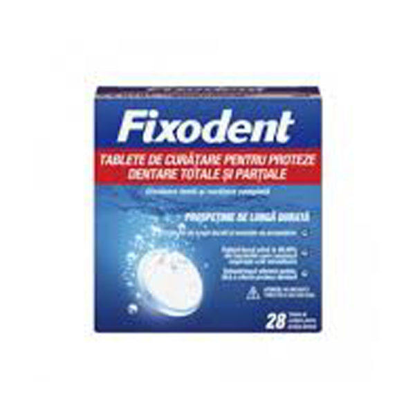 Fixodent ταμπλέτες καθαρισμού για τεχνητή οδοντοστοιχία