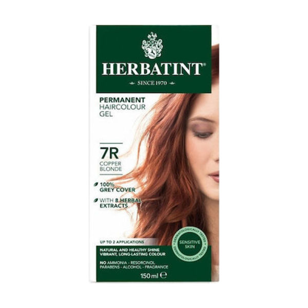 Herbatint φυτική βαφή μαλλιών 7r ξανθό χαλκού 150ml
