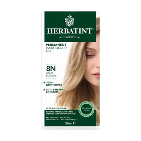 Herbatint φυτική βαφή μαλλιών 8n ξανθό ανοικτό 150ml