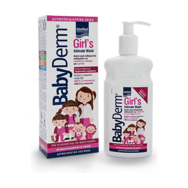 Intermed Babyderm Girls 300ml καθαριστικό ευαίσθητης περιοχής για κορίτσια