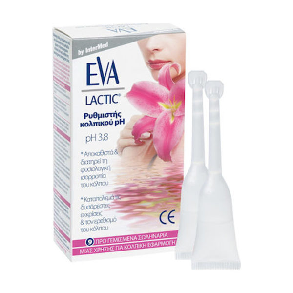Intermed Eva Lactic 9 Tubes κολπική γέλη για επαναφορά & διατήρηση φυσιολογικής οξύτητας του κόλπου