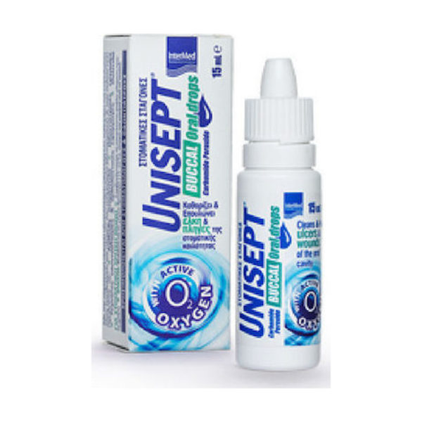 Intermed Unisept Buccal Drops 15ml επουλωτικές σταγόνες στοματικής κοιλότητας