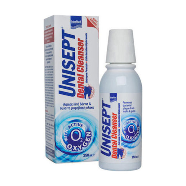 Intermed Unisept Dental Cleanser 250ml στοματικό διάλυμα αφαίρεσης οδοντικής πλάκας