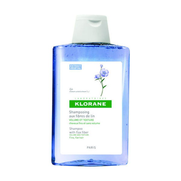 Klorane Shampoo Linum 400ml σαμπουάν για όγκο με ίνες λιναριού