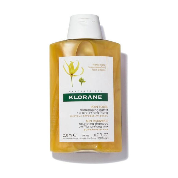 Klorane Shampoo Ylang Ylang 200ml σαμπουάν θρέψης για μετά τον ήλιο