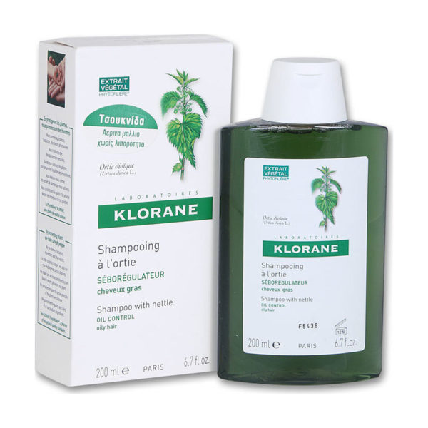 Klorane Shampooing Ortie Seboreducteur 200ml σαμπουάν με τσουκνίδα για λιπαρά μαλλιά