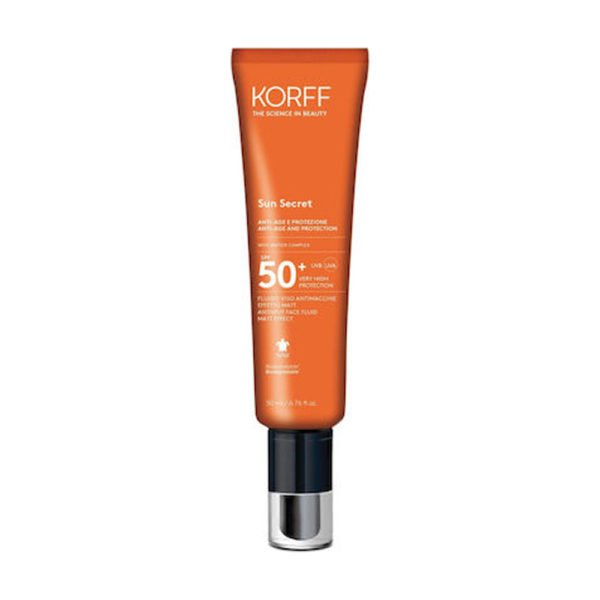 Korff Sun Secret Face Ultra Sensitivematt Creme Spf50 + 40ml αντηλιακή κρέμα με ματ αποτέλεσμα