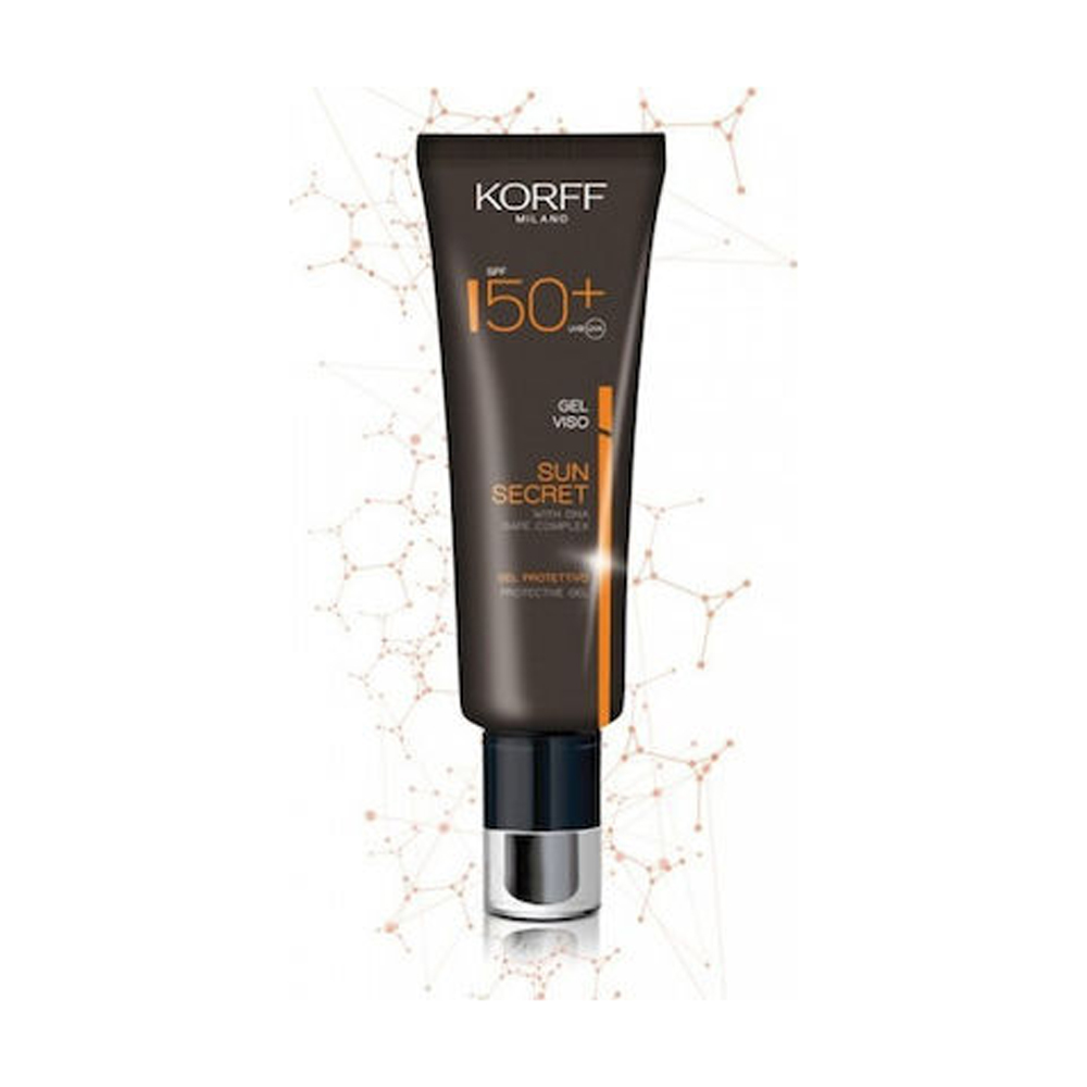 Korff Sun Secret Protective Gel Spf50 50ml τζελ αντηλιακή κρέμα προσώπου