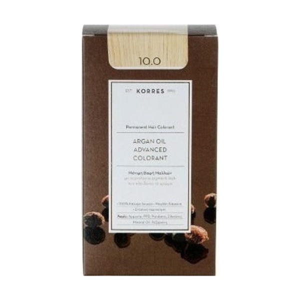 Korres Argan Oil Advanced Colorant Plat. Blonde ξανθό πλατίνας φυσικό ν 10.0