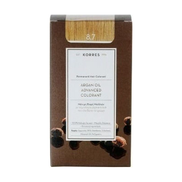 Korres Argan Oil Advanced Colorant Toffee καραμέλα ν 8.7