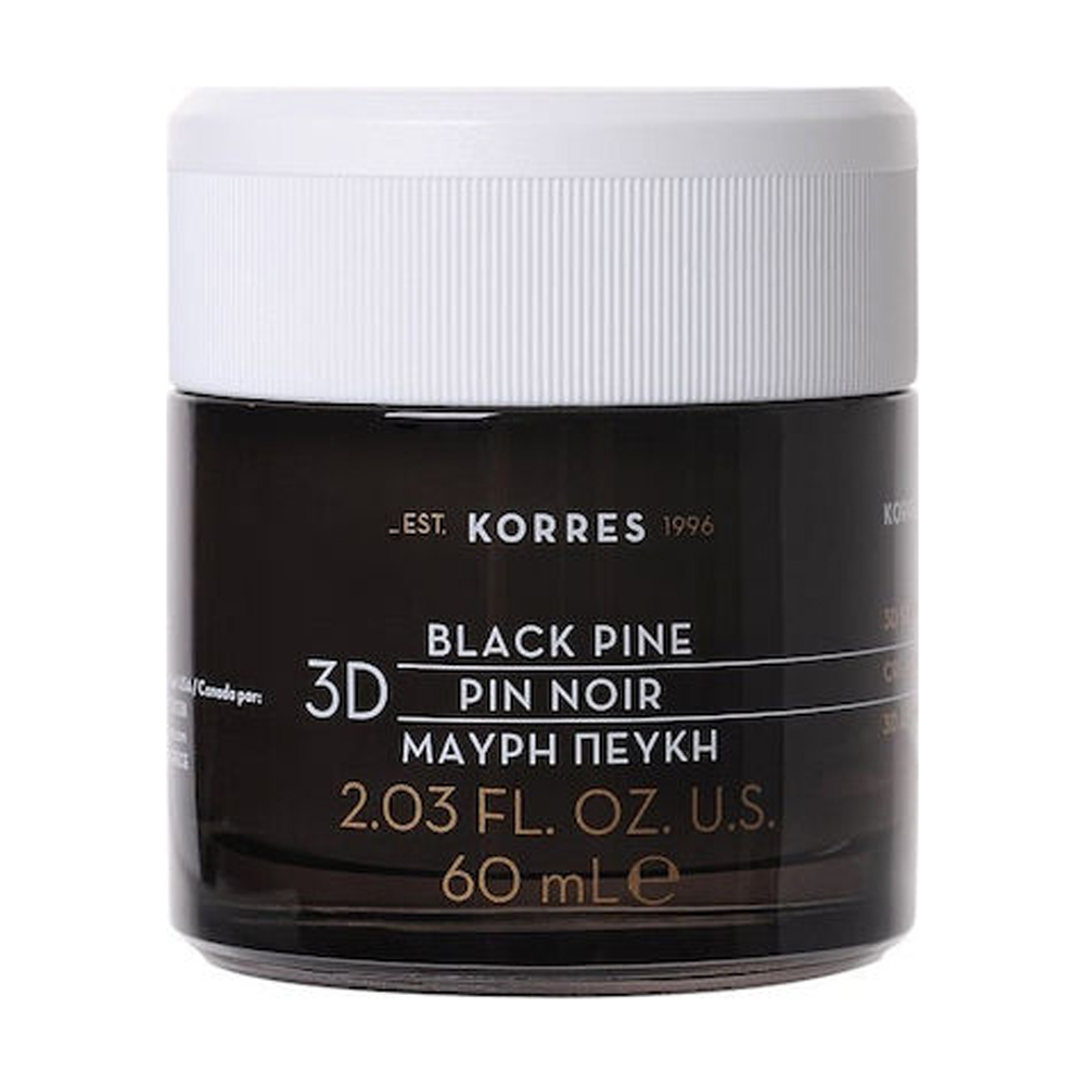 Korres Black Pine Day Cream Dry-Very Dry 60ml ανόρθωση περιγράμματος-ολική σύσφιξη ξηρή-πολύ ξηρή επιδερμίδα