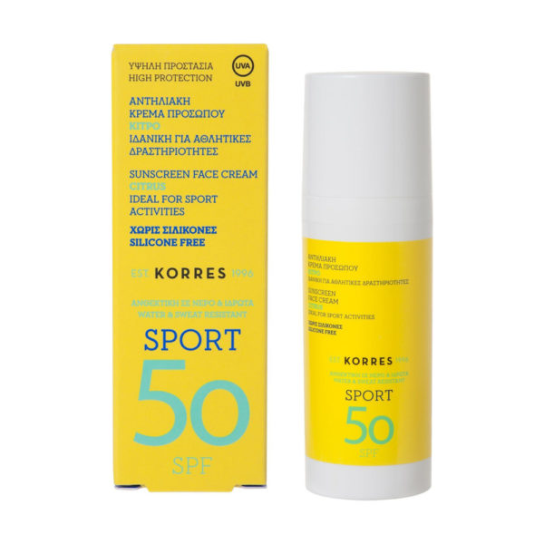 Korres κίτρο αντιηλιακό πρόσωπο S P F50 50ml