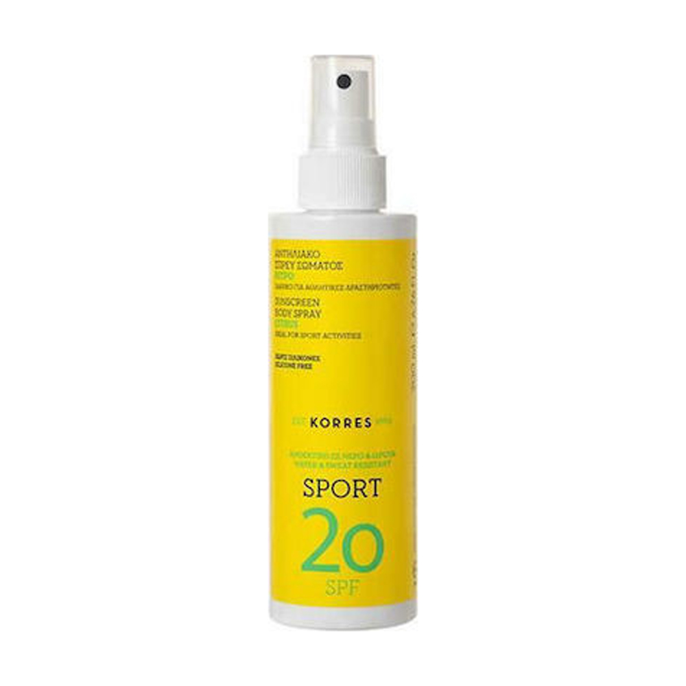 Korres κίτρο αντιηλιακό πρόσωπο/σώμα S P F20 200ml