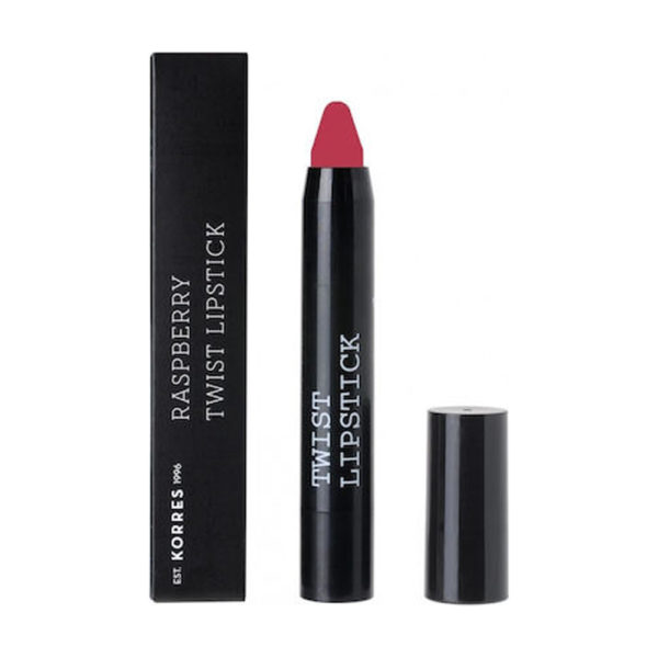 Korres Raspberry Twist Lipstick Lust λαμπερό κραγιόν σε μορφή μολυβιού