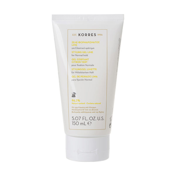 Korres Styling Gel Lime 150ml τζελέ μαλλιών για ελαστικό κράτημα