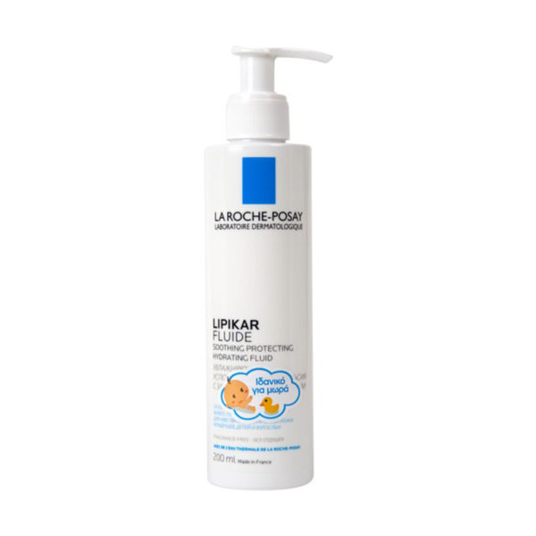 La Roche Posay Lipikar Fluide 200ml ενυδατικό γαλάκτωμα βρέφη παιδιά ενήλικες