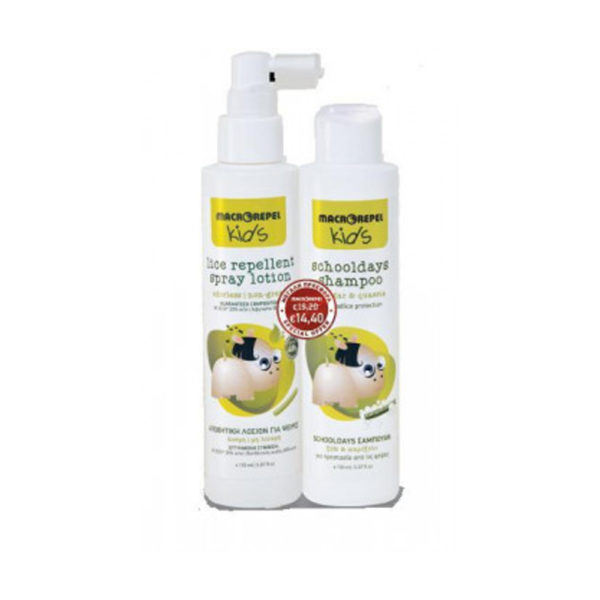 Macrovita απωθητική λοσιόν για ψείρες 150ml + Schooldays σαμπουάν 150ml