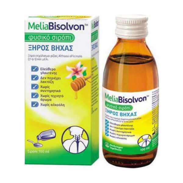 Melia Bisolvon Sirop 100ml σιρόπι για ξηρό βήχα