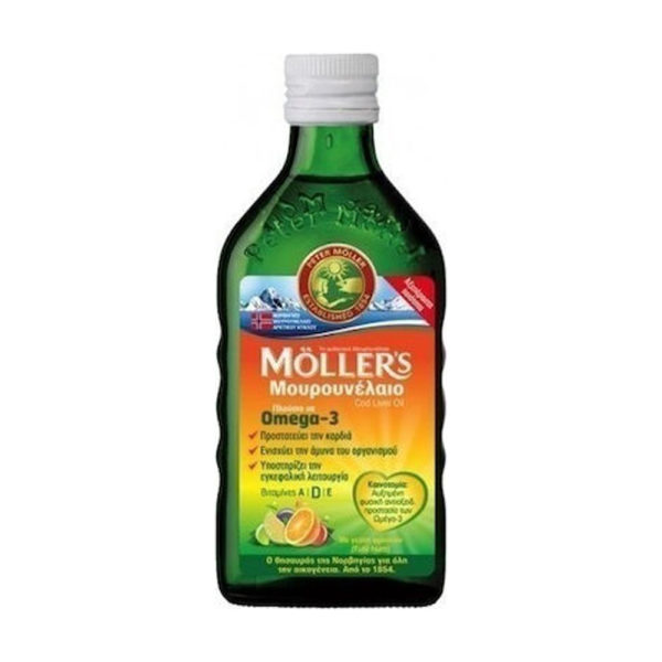 Moller's μουρουνέλαιο σιρόπι Tutti Frutti 250ml