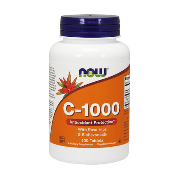 Now C 1000mg Wild Rose Hips & Bioflavonoids 100 Tabs