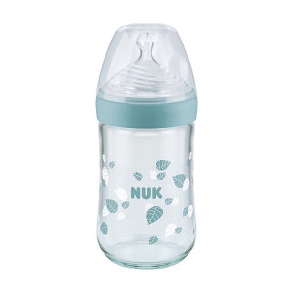 Nuk Nature μπιμπερό Sense γυάλινο240ml με θηλή Sil.
