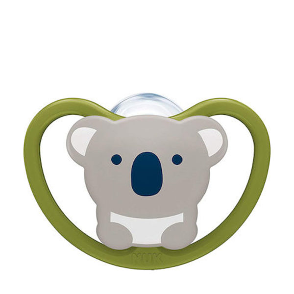 Nuk Space πιπίλα σιλικόνης μπλε αρκουδάκι χωρίς κρίκο 6 -18m