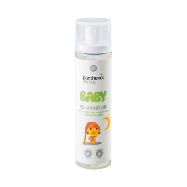 Panthenol Extra Baby Relaxing Oil 100ml χαλαρωτικό λάδι μασάζ για βρέφη