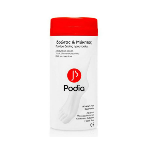 Podia Athlete's Foot Deo Powder 100 G πούδρα διπλής προστασίας ιδρώτας & μύκητες