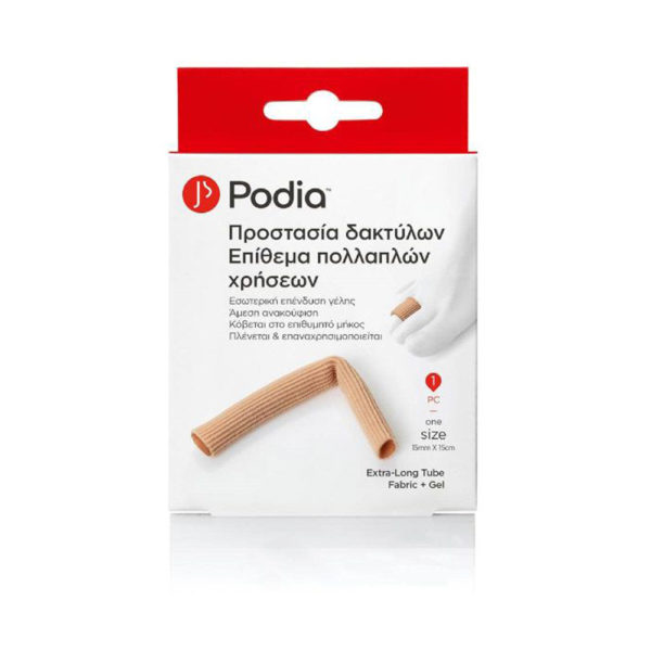 Podia Extra Long Tube Fabric + Gel One Size προστασία δάχτυλων επίθεμα πολλαπλών χρήσεων