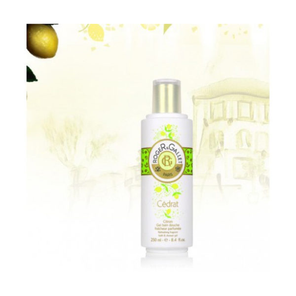 Roger & Gallet Gel Bain Douche Fraicheur Parfumee Cedrat 250Μl φυσικό αφρόλουτρο