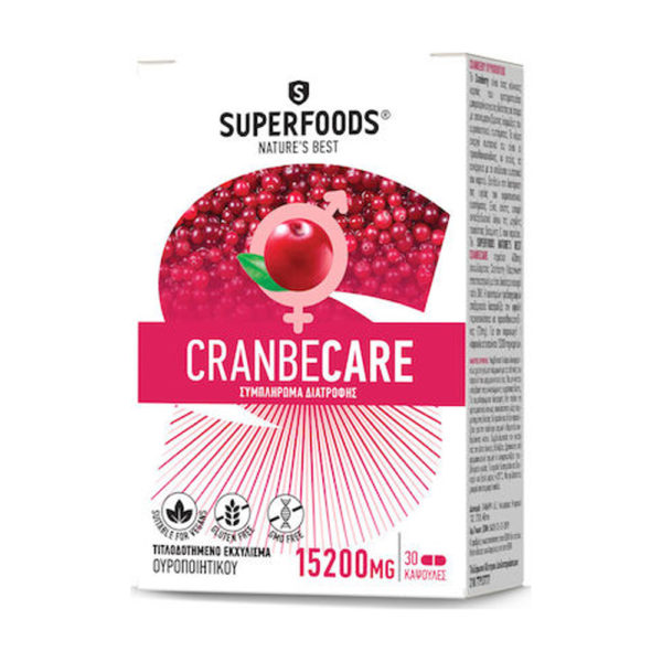 Superfoods Cranbecare 30 Caps υγεία ουροποιητικού