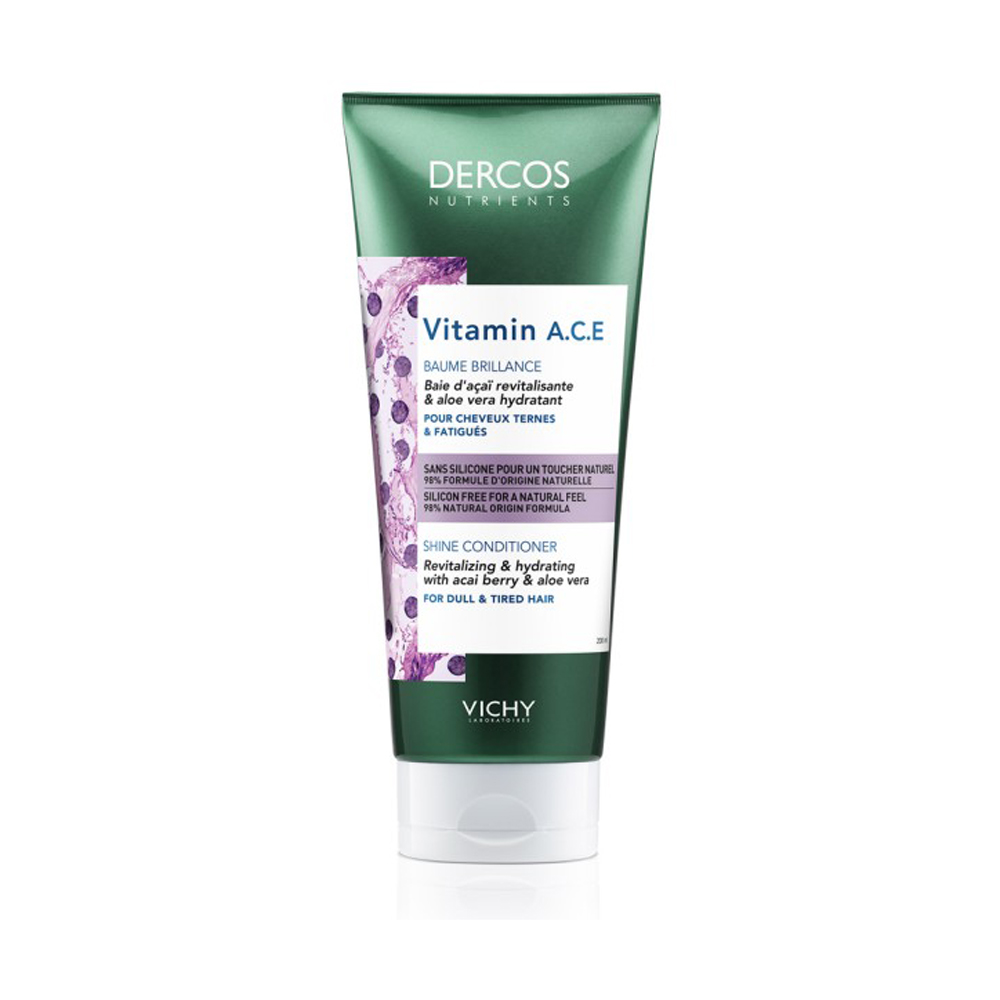 Vichy Dercos Nutrients Vitamin Apres Shampoo 200ml μαλακτική κρέμα μαλλιών λάμψης