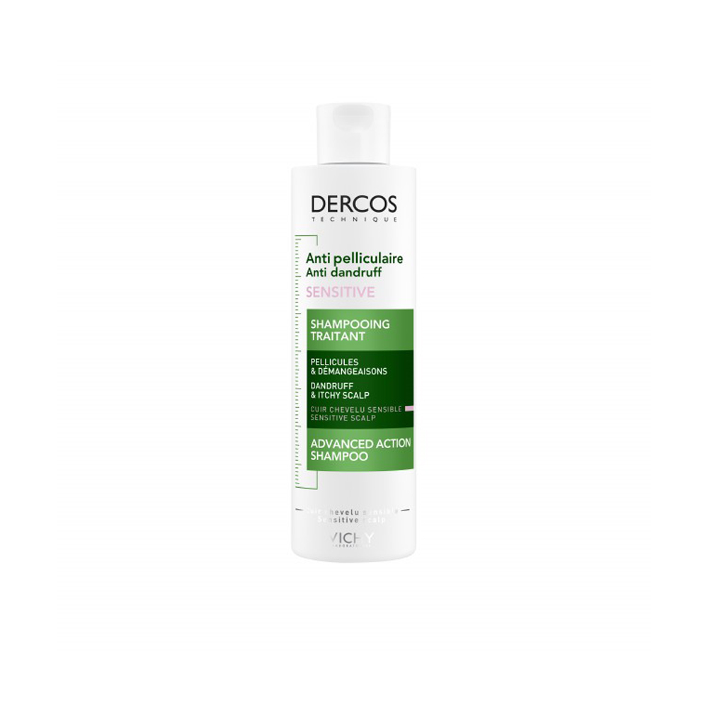 Vichy Dercos Shαmpoo Antipelliculaire Sensitive Scalp 200ml σαμπουάν κατά της πιτυρίδας ευαίσθητο τριχωτό