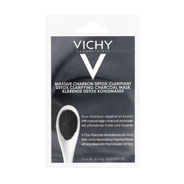 Vichy Detox Clarifying Charcoalmask 2x6ml μάσκα αποτοξίνωσης σε μικροδόσεις