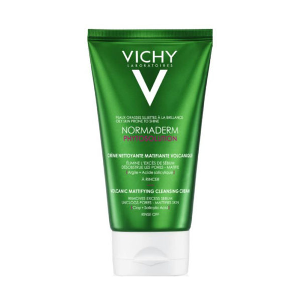 Vichy Normaderm Claytofoam 125ml κρέμα καθαρισμού προσώπου με άργιλο για ματ αποτέλεσμα