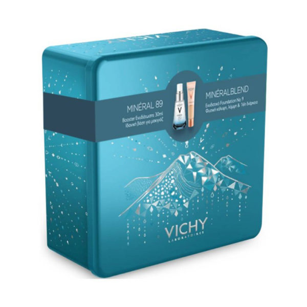 Vichy Promo Boxmineral 89 +mineral Βlend Foundation No9 ορός ενυδάτωσης προσώπου & ενυδατικό μέικ-απ