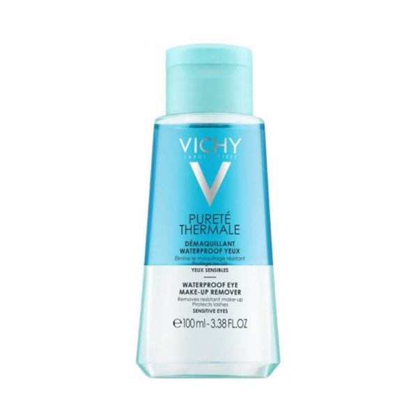 Vichy Purete Thermalmake-Up Remover Biphase Eye F100ml διφασικό ντεμακιγιάζ ματιών για αδιάβροχο μακιγιάζ