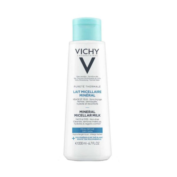 Vichy Purete Thermalmicellairmilk Dry Skin 200ml γαλάκτωμα καθαρισμού με μικύλλια