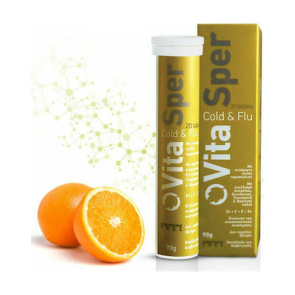 Vitasper Cold & Flu x 20 αναβράζοντα δισκία για τόνωση ανοσοποιητικού