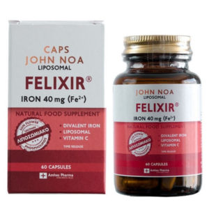 JOHN NOA Felixir Iron 40mg + Vit. C 60 Κάψουλες