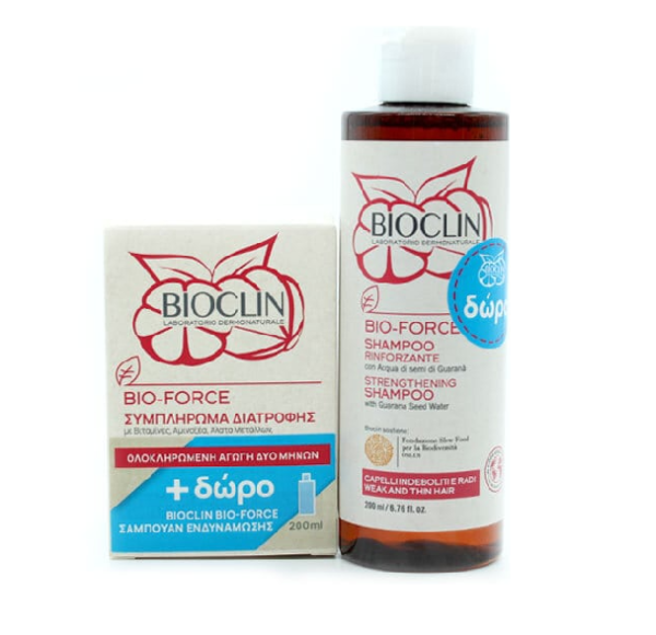 Bioclin Bio Force 60tabs Gift Shampoo Rinforzante 200ml Carelife