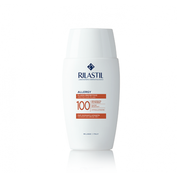 Rilastil Sun System Allergy Protective Fluid 100 προστατευτικό γαλάκτωμα Spf50 για δέρμα φωτοευαίσθητο με τάση αλλεργίας 50ml