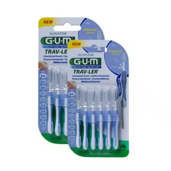 Gum 1312 Trav Ler Μεσοδόντια Βουρτσάκια 0.6mm σε Λιλά Χρώμα 2x6τμχ 11 Δώρο 600x600